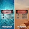 Signmission Power Lines Above Danger Sign, Plastic, 10in W x 7in L, 2PK OS-2PACK-DS-P-710-L-1536 - alternate 2